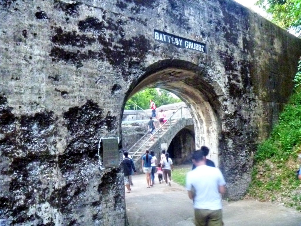 Arched entrance to Battery Grubb