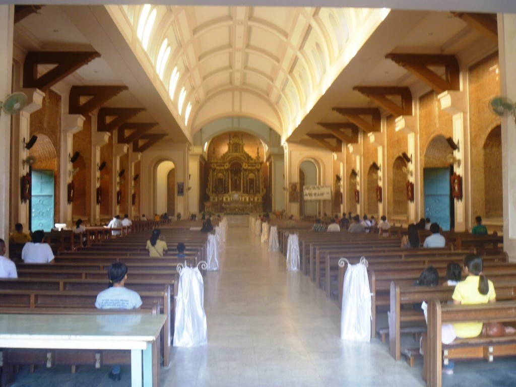 The cathedral's modern interior