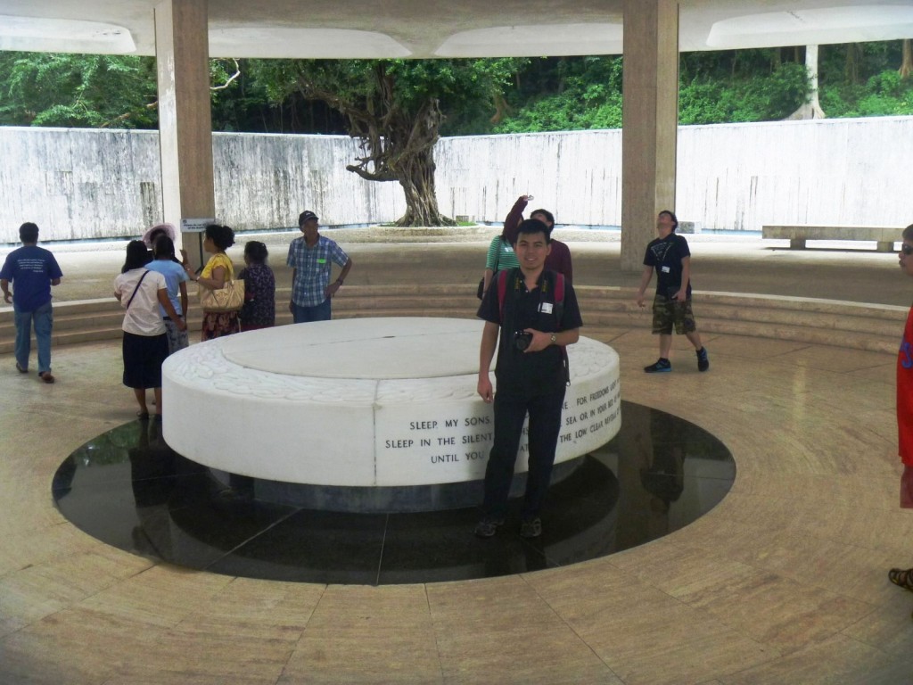 Jandy at the Memorial altar