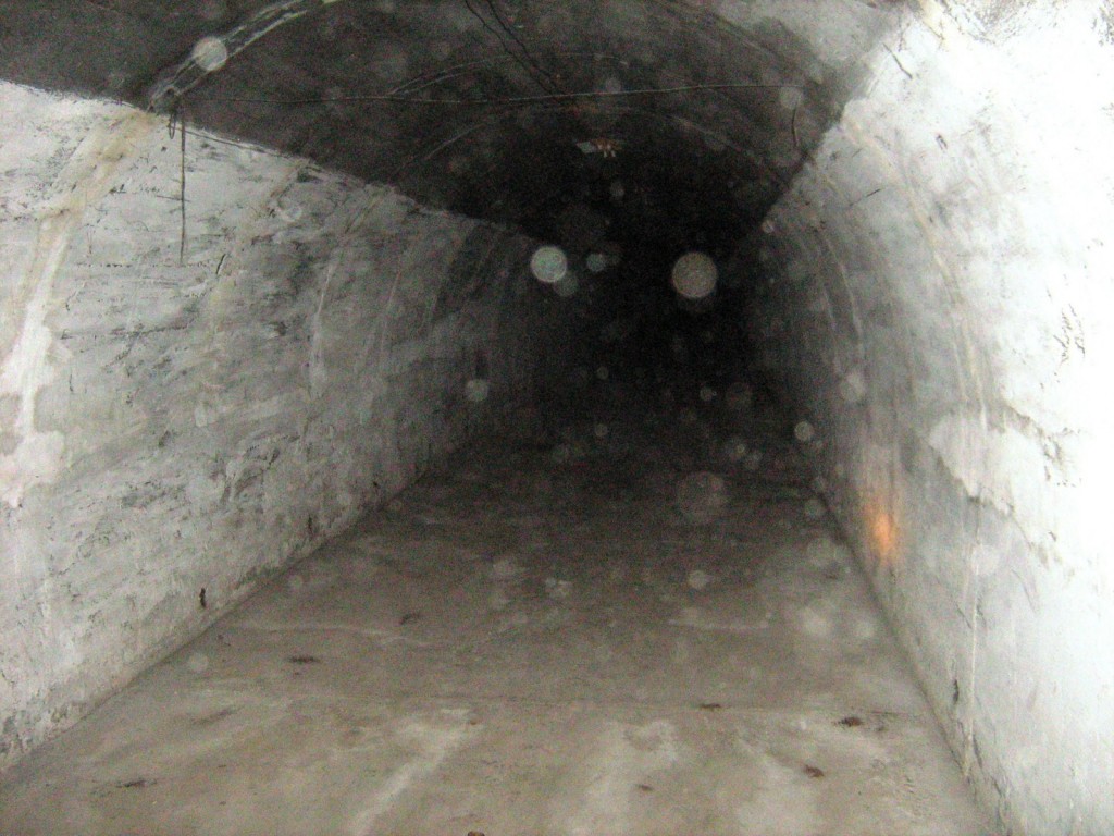 An air vent where gasoline was poured into the tunnel