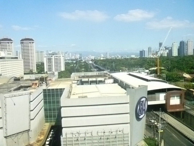 View of EDSA, Ayala MRT Station and Ayala Center from our room