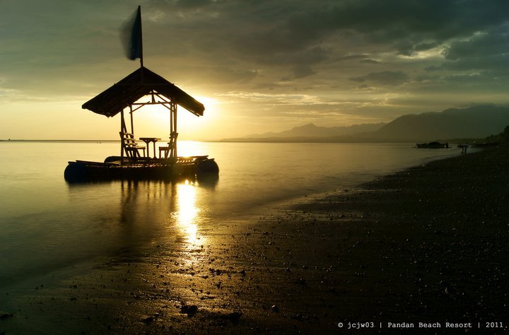 Sunset at Pandan Beach Resort