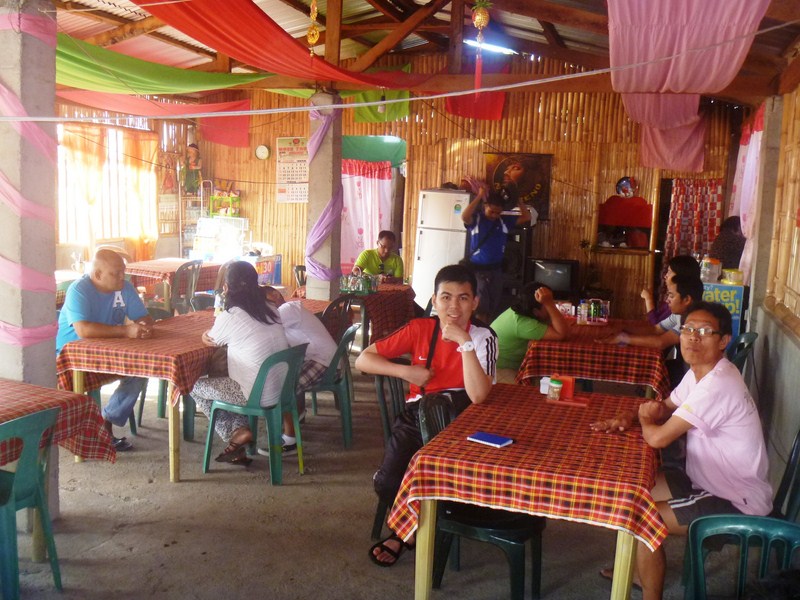 The dining area