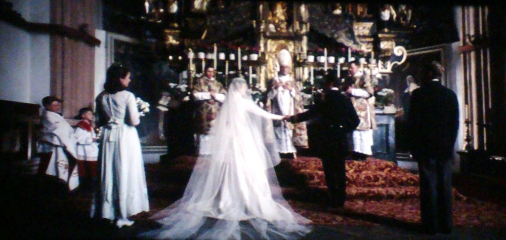 Maria and Captain von Trapp at the high altar